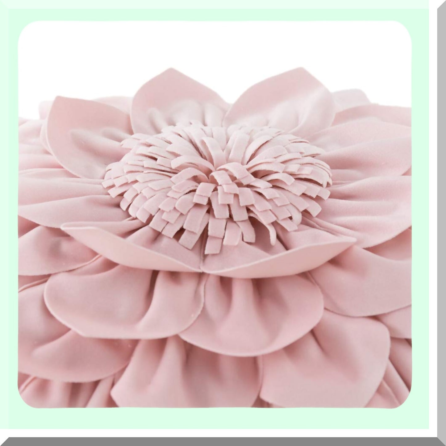 Floral Bliss 3D Throw Pillow Covers - Sofa Bed Home Decor - 18x18 Inch - Light Pink - Decorative Pillowcases - Room Accent - Flower Design