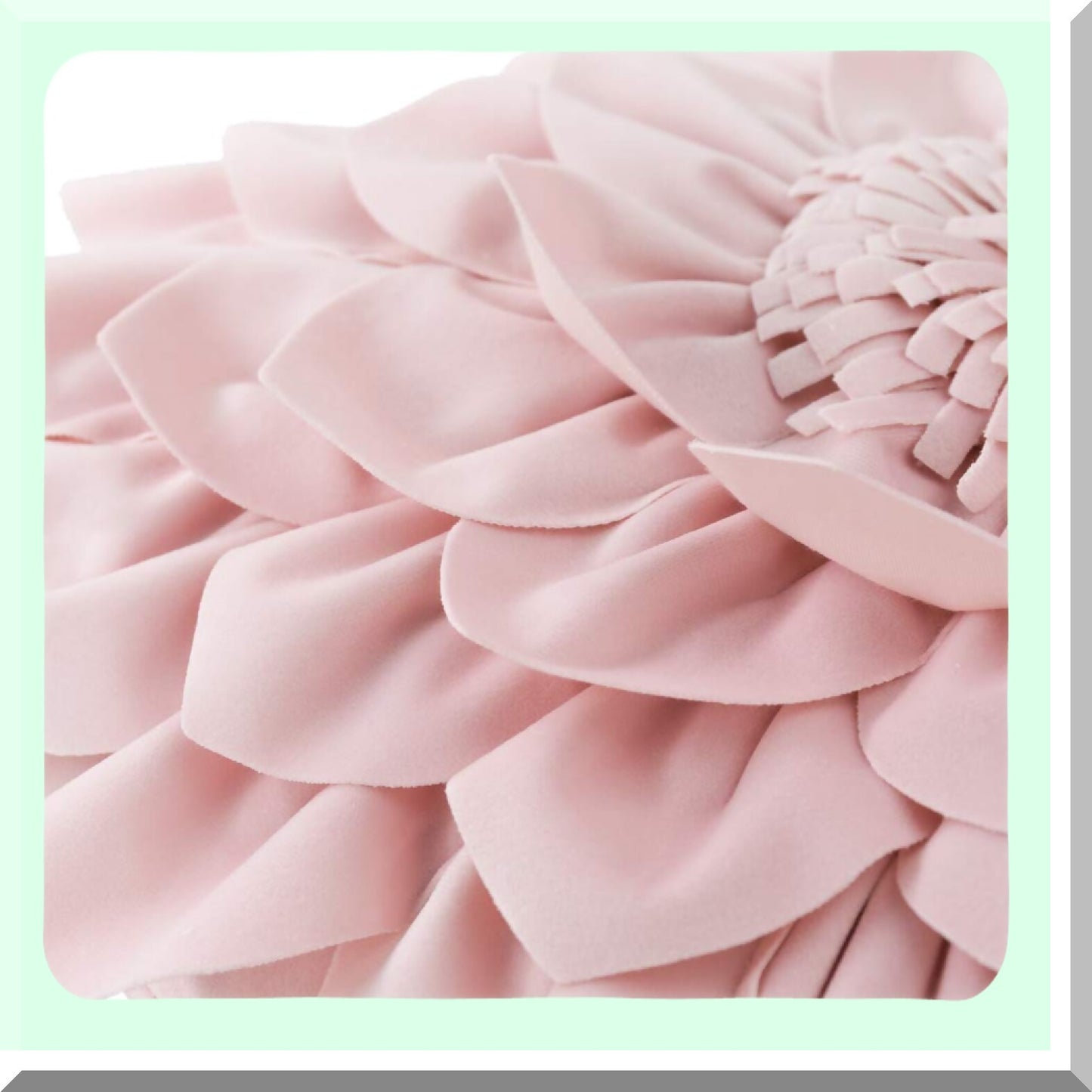 Floral Bliss 3D Throw Pillow Covers - Sofa Bed Home Decor - 18x18 Inch - Light Pink - Decorative Pillowcases - Room Accent - Flower Design