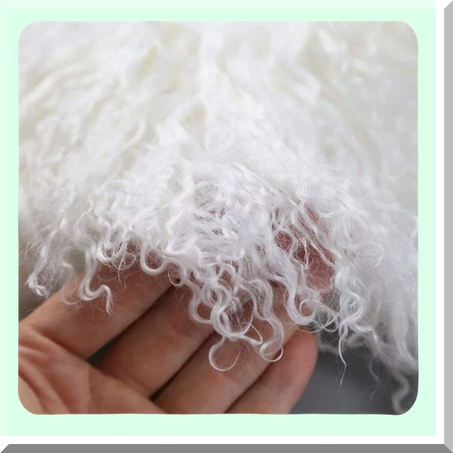 Luxurious White Mongolian Lamb Plush Pillow Cover - Soft Curly Sheep Cushion Case for Home Decor - Square Throw Protector - 16 X 16 Inch Wool Pillow Cover