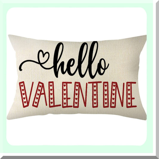 Holiday Lumbar Farmhouse Pillow Cover - 12x20 Inch Anniversary Wedding Cushion Case for Sofa Couch Decoration