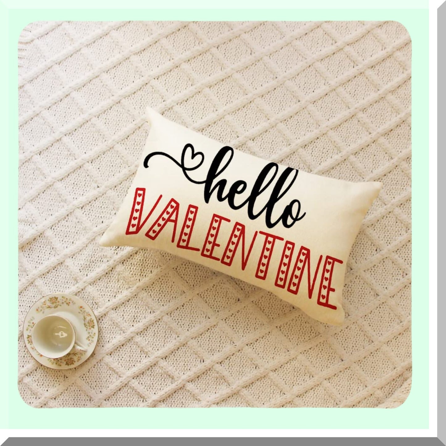 Holiday Lumbar Farmhouse Pillow Cover - 12x20 Inch Anniversary Wedding Cushion Case for Sofa Couch Decoration