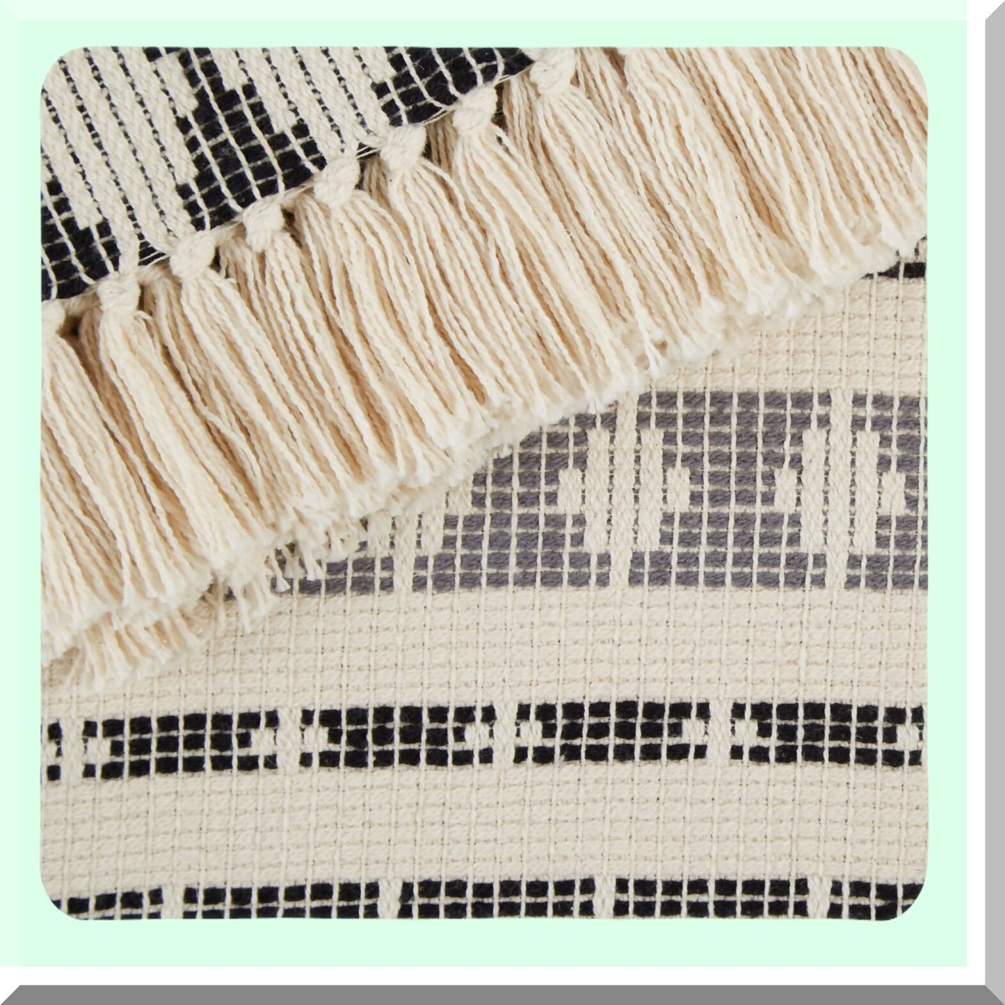 Southwest Serenity Woven Throw - Black & Gray, 50x60