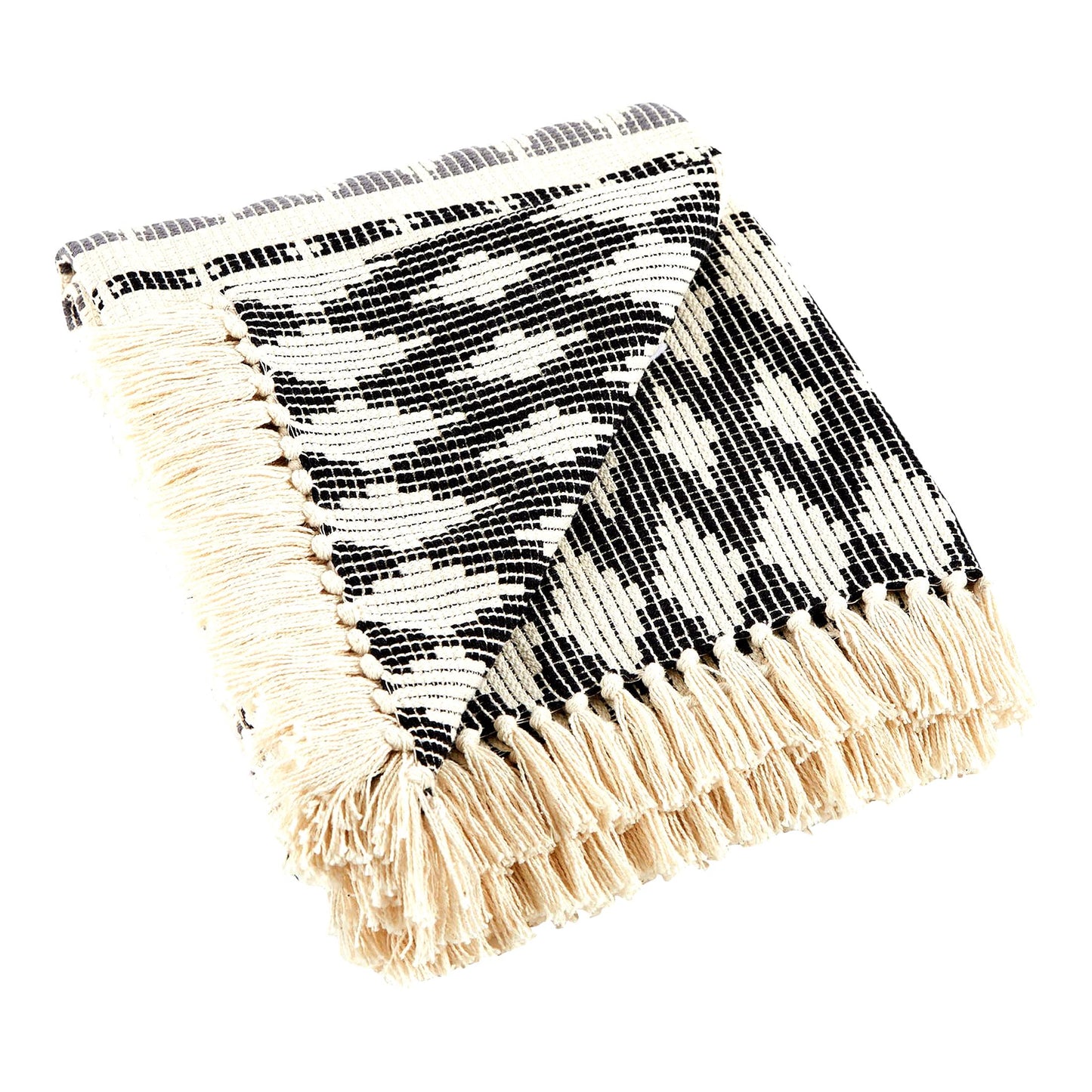 Southwest Serenity Woven Throw - Black & Gray, 50x60
