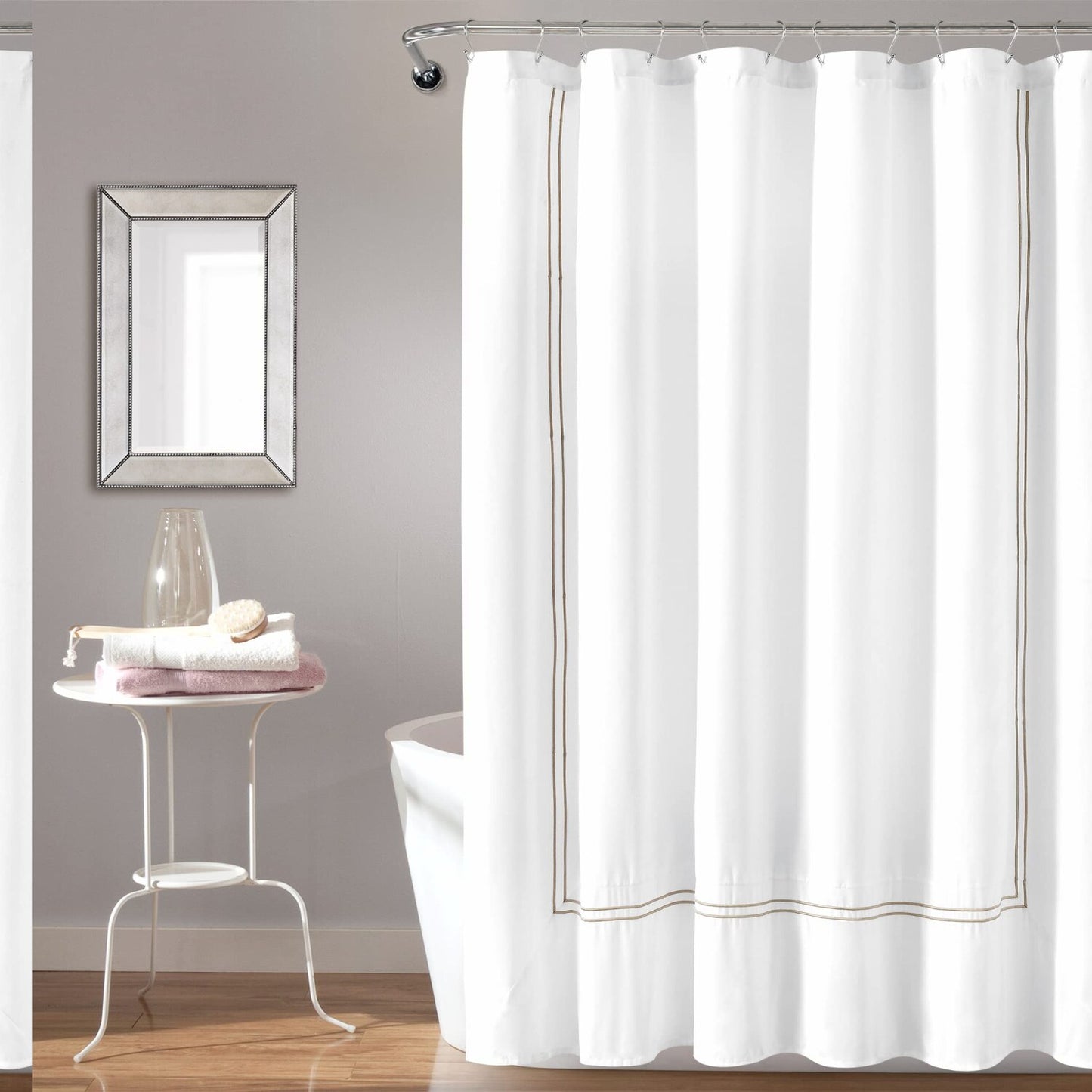Shower Curtain 72x72 White Wheat