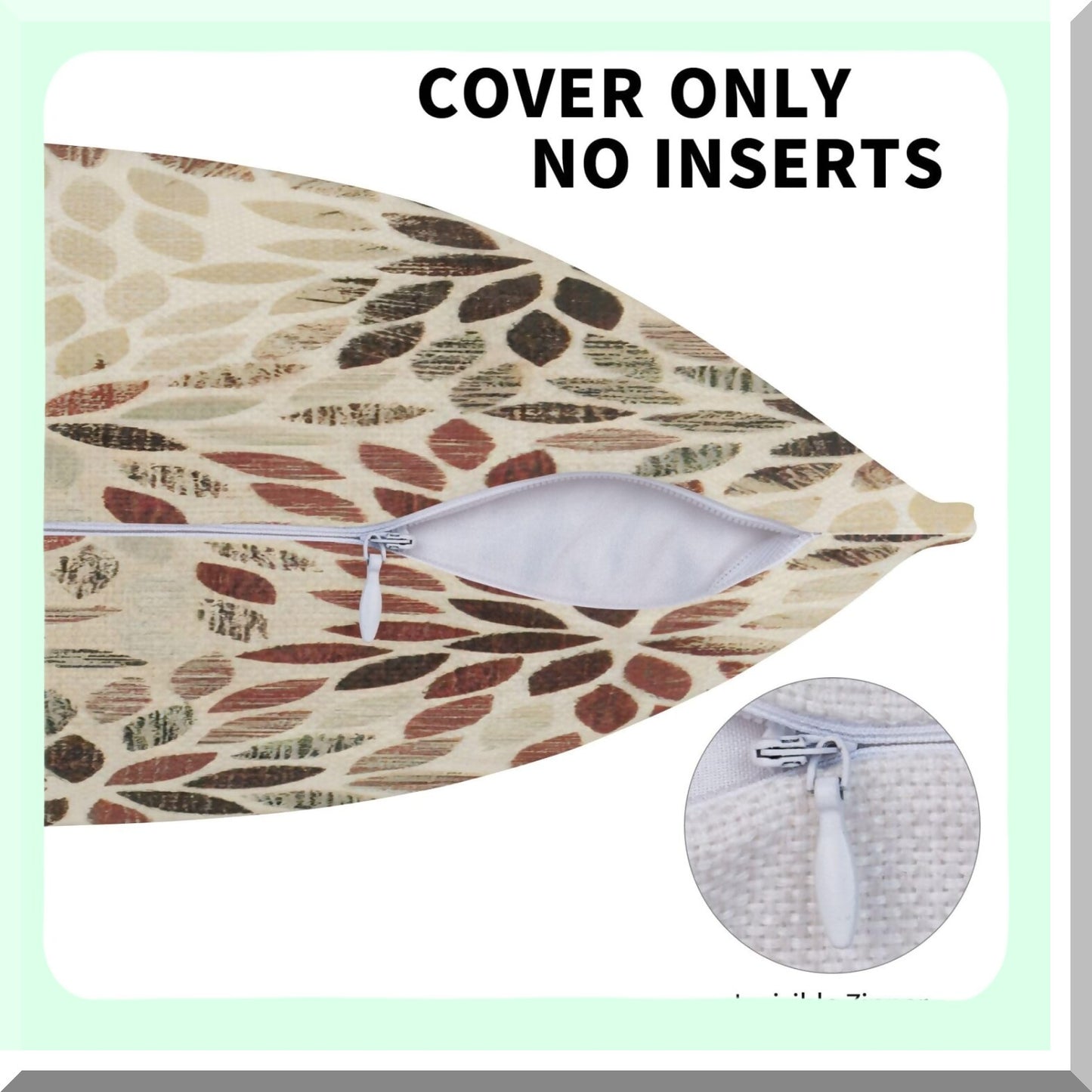 Rust Geometric Dahlia Pillow Covers - Set of 2 Farmhouse Linen Cushion Cases 20x20 Inch - Outdoor Decorative Throw Pillows for Sofa & Bedroom