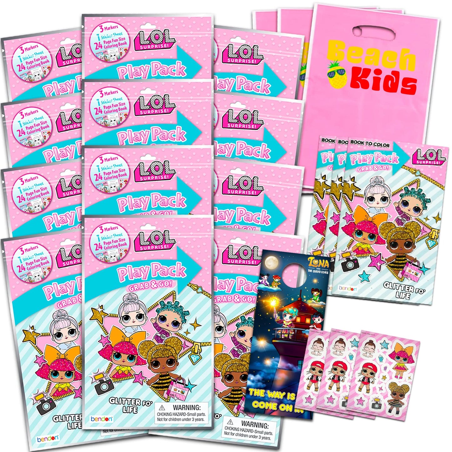 LOL Coloring Book Party Favors Pack of 12