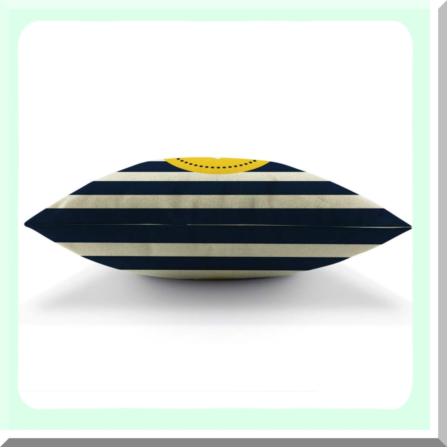 Nautical Anchor Stripe Pillow Cover - Father's Day Decorative Cushion Case for Home & Car - 18x18 Inch Square Throw Pillow