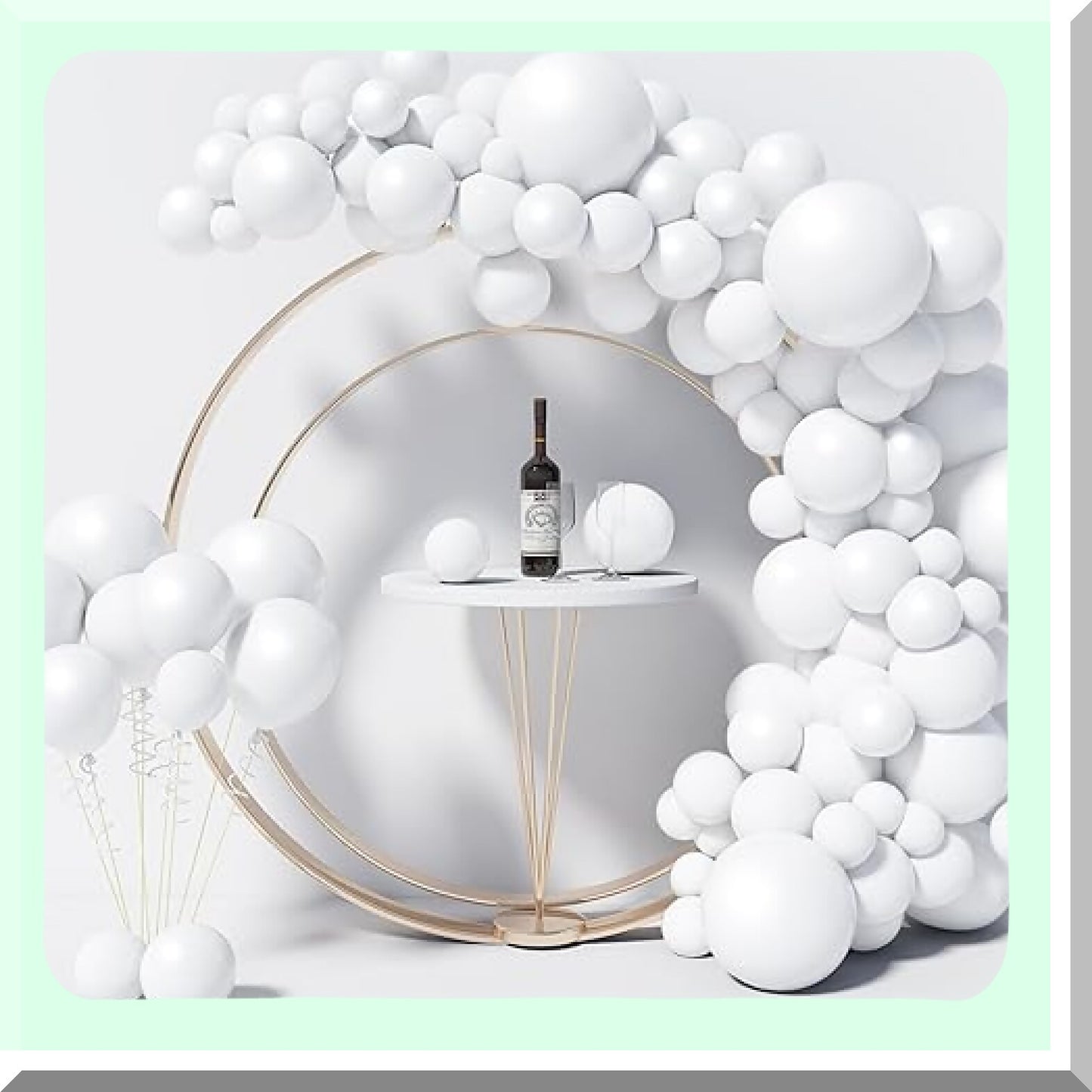 White Balloon Garland Kit for Party Decorations