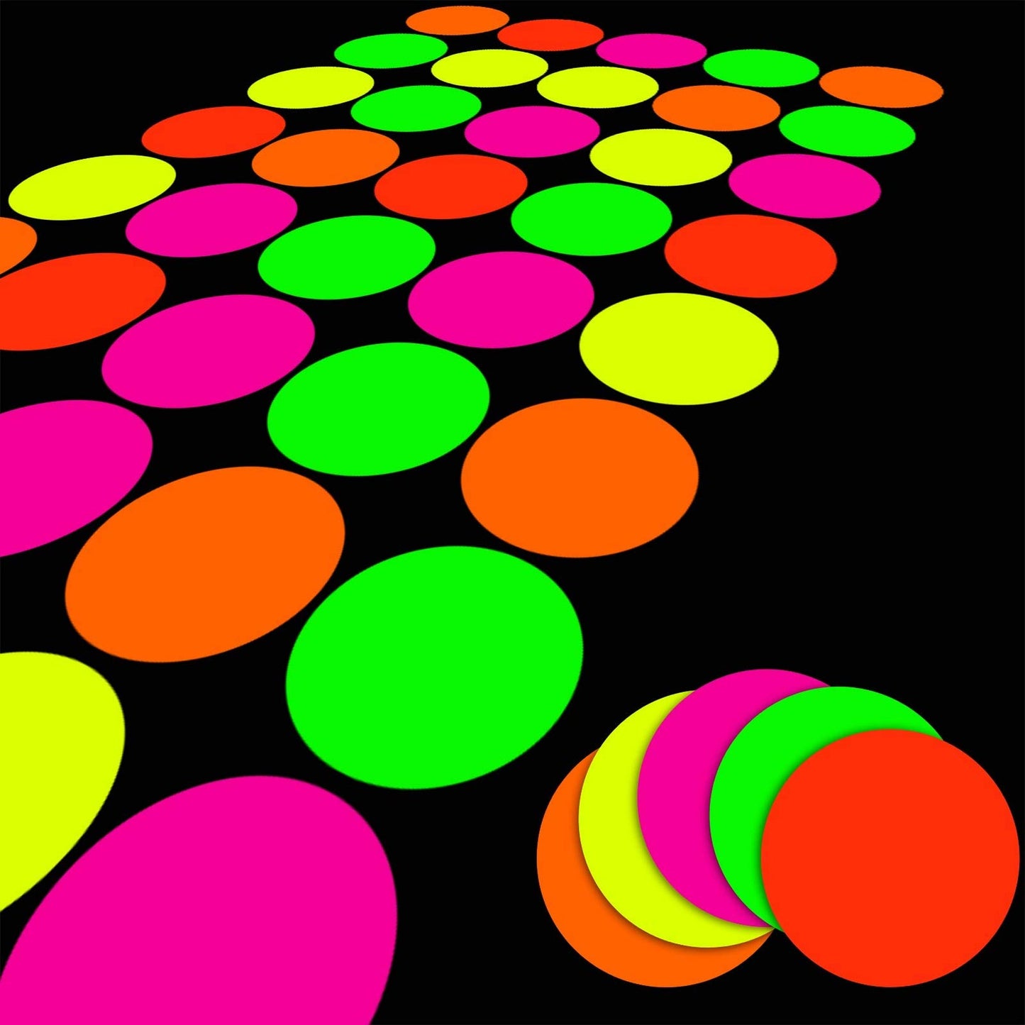 Neon Paper Sheets for Glow Party Decorations