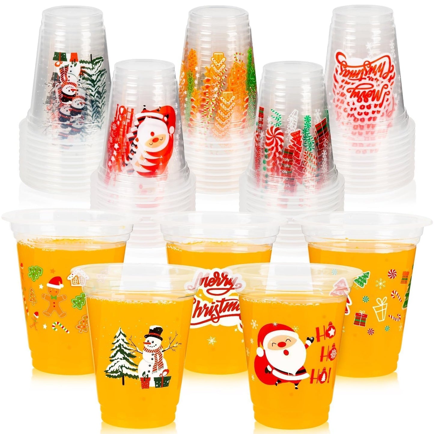 50 Pack Clear Disposable Plastic Cups for Parties