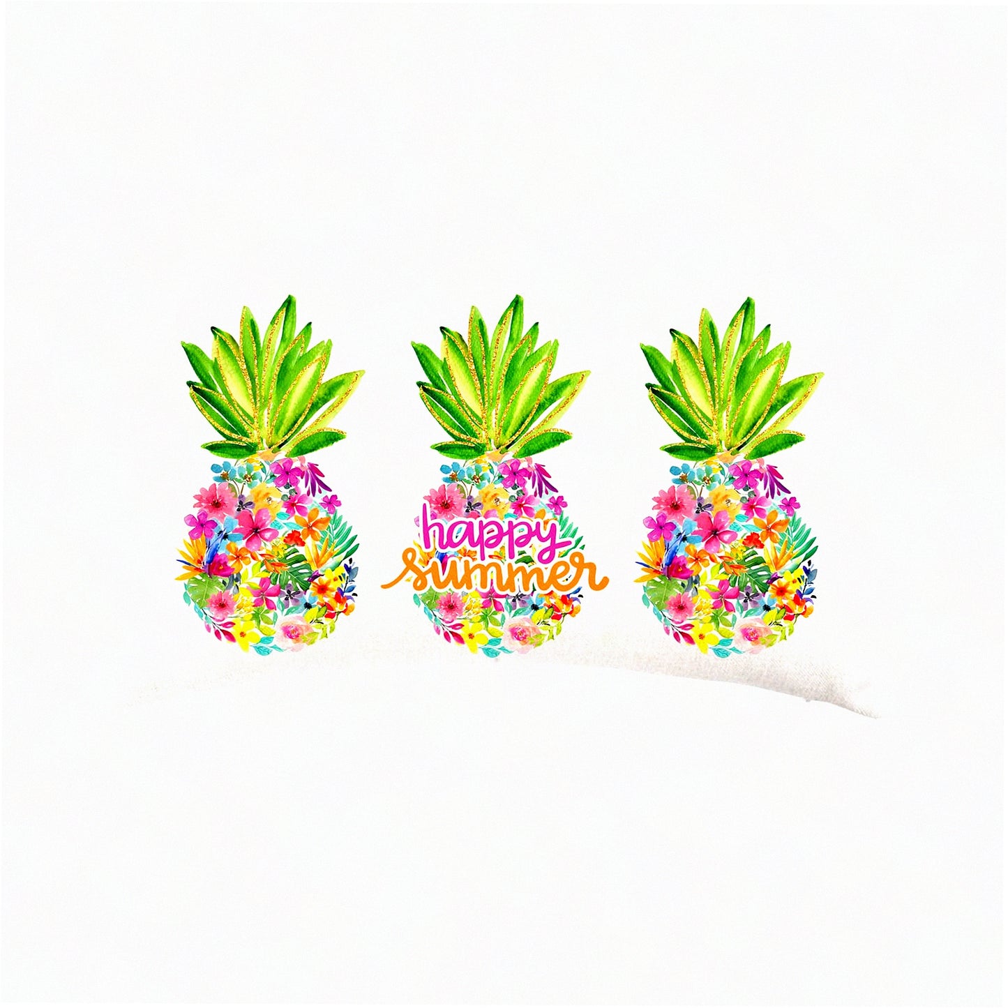 Tropical Pineapple Summer Lumbar Pillowcase - Colorful Floral Farmhouse Decor Cushion Cover for Sofa, Couch, Patio - Happy Holiday Home Bed Decoration