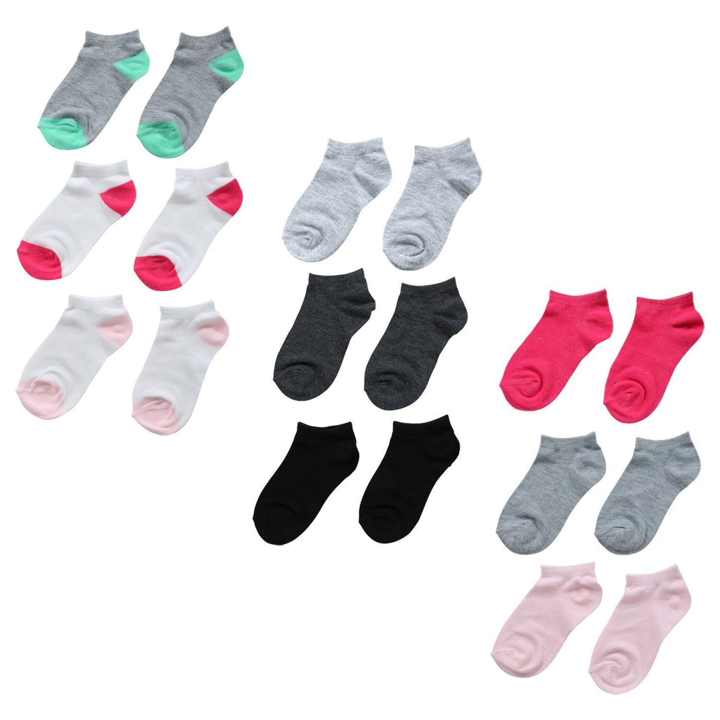 Juncture Kids Solid-Color Low Cut Socks, 3 Pair Packs (Pack of 30)