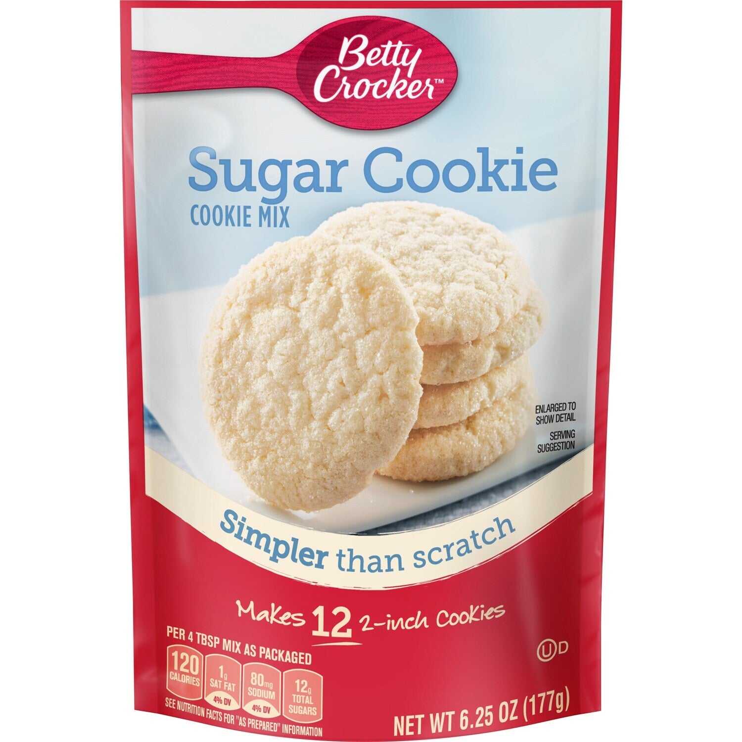 Betty Crocker Sugar Cookie Mix, 6.25-oz. Bags (Pack of 9)