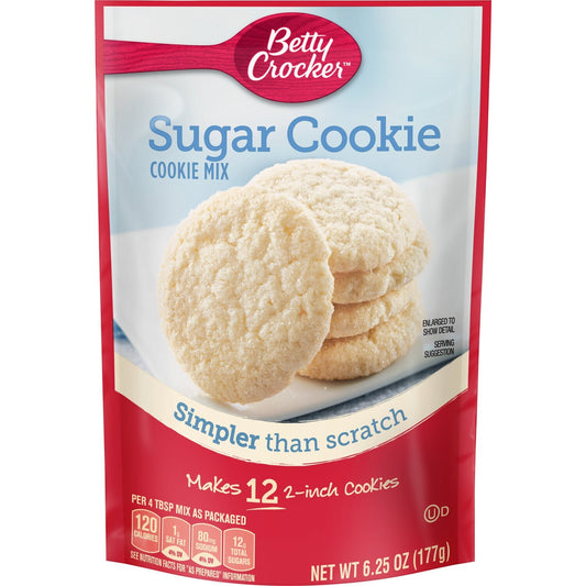Betty Crocker Sugar Cookie Mix, 6.25-oz. Bags (Pack of 9)