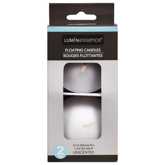 Luminessence Unscented Floating Candles, 2-ct. Packs (Pack of 24)