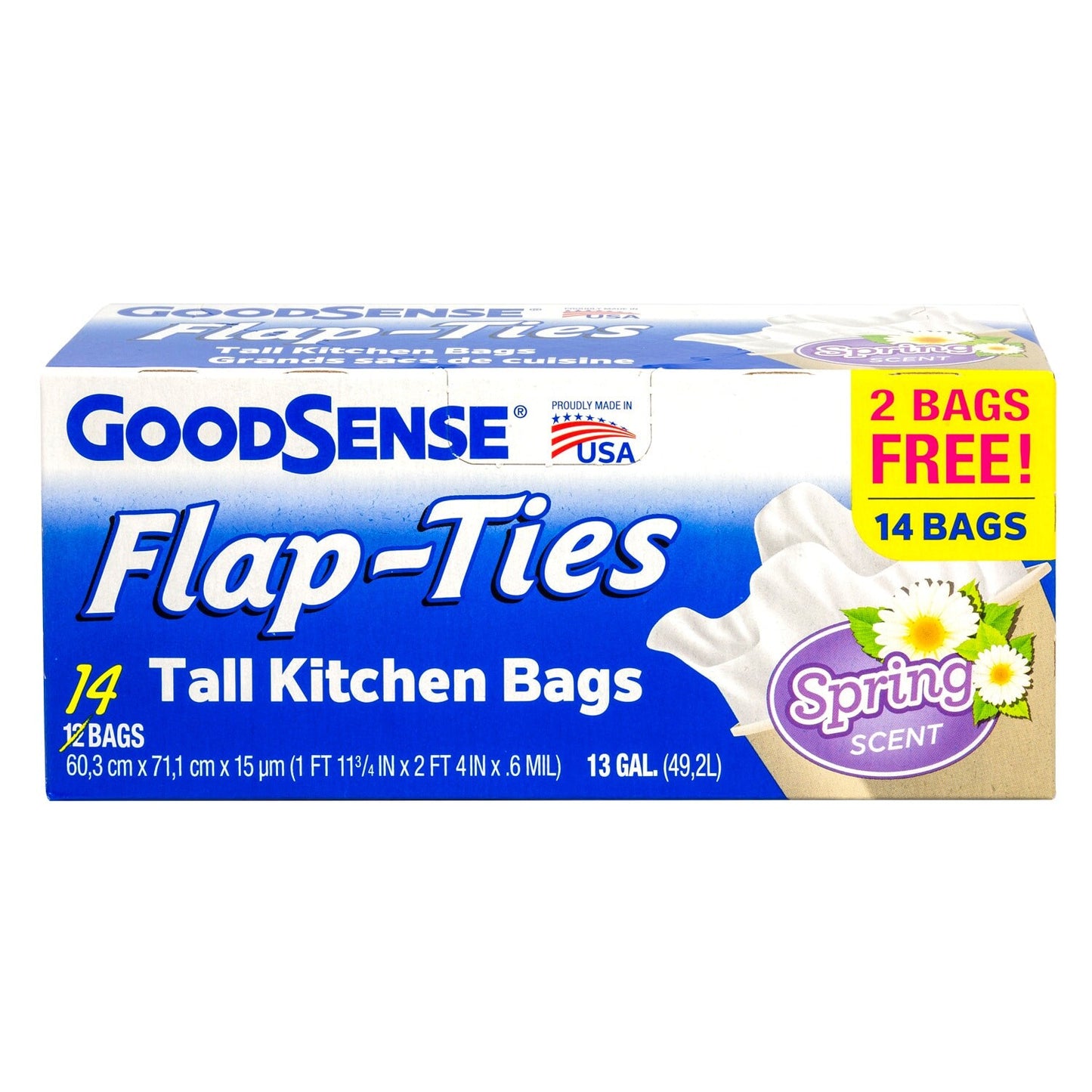 GoodSense 13-Gallon Tall Kitchen Trash Bags, 14-ct. Bonus Boxes (Pack of 36)