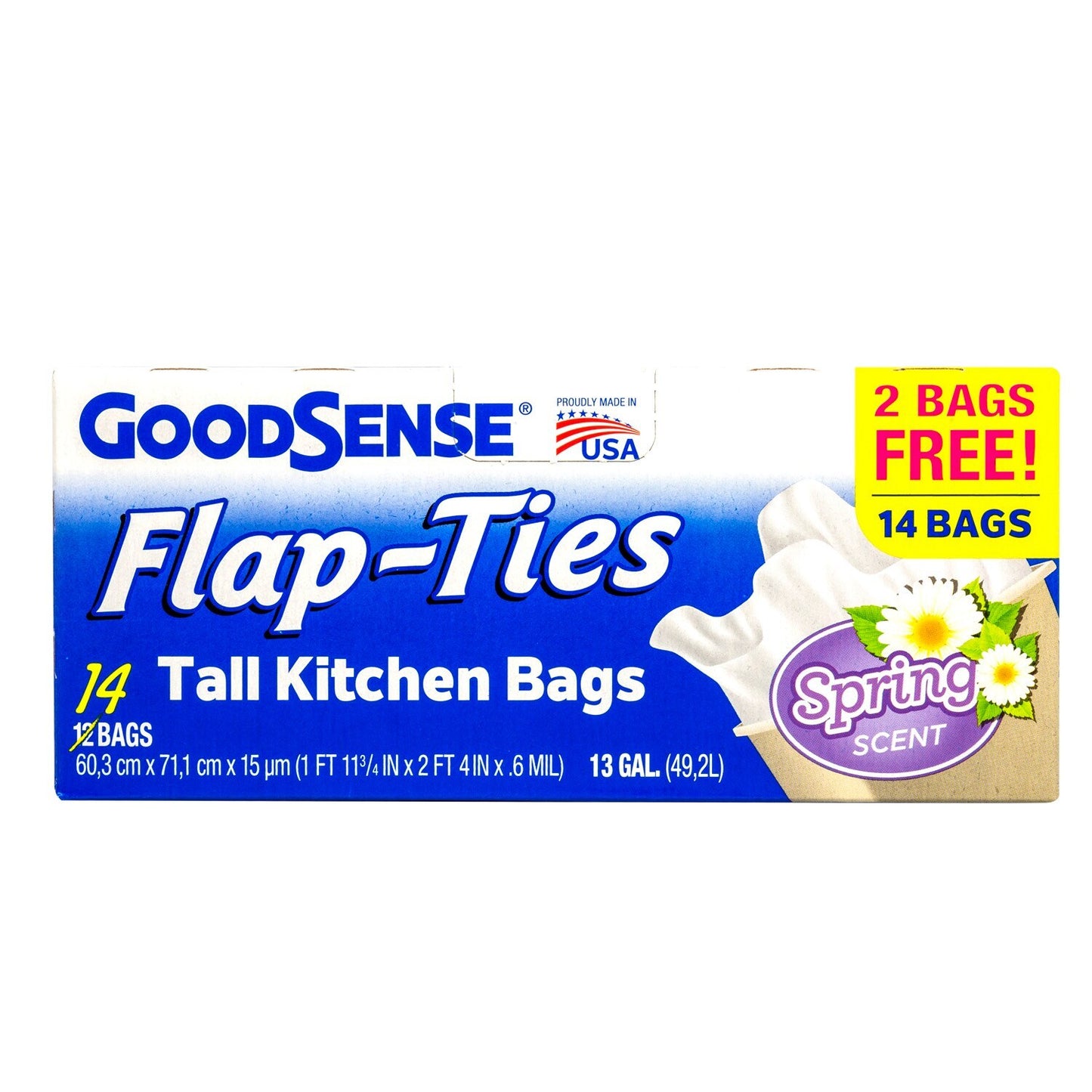 GoodSense 13-Gallon Tall Kitchen Trash Bags, 14-ct. Bonus Boxes (Pack of 36)