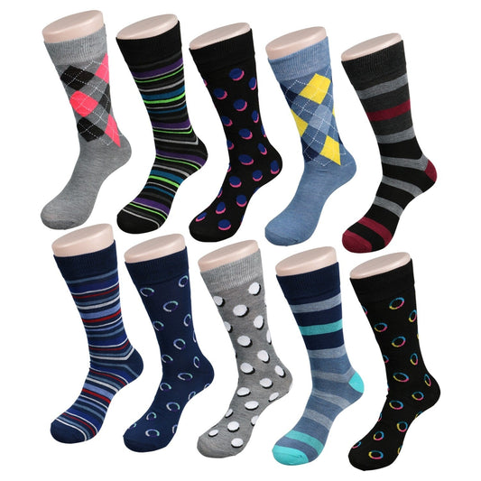 Mens Fashion Dress Socks (Pack of 36)