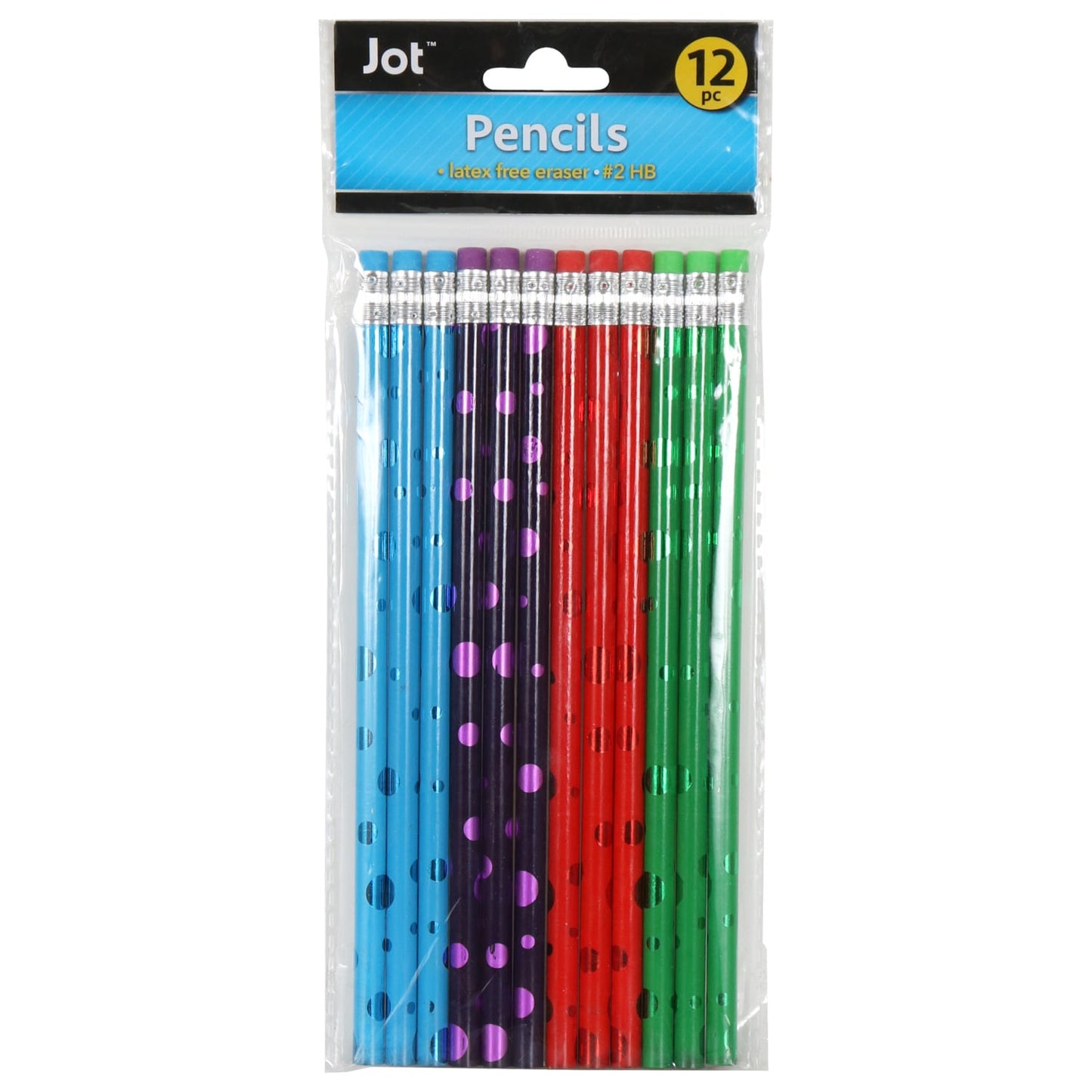 Jot Foil Polka Dot Pencils, 12-ct. Packs (Pack of 36)