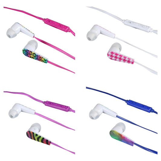 E-Circuit Flat Wire Fashion Earbuds (Pack of 36)