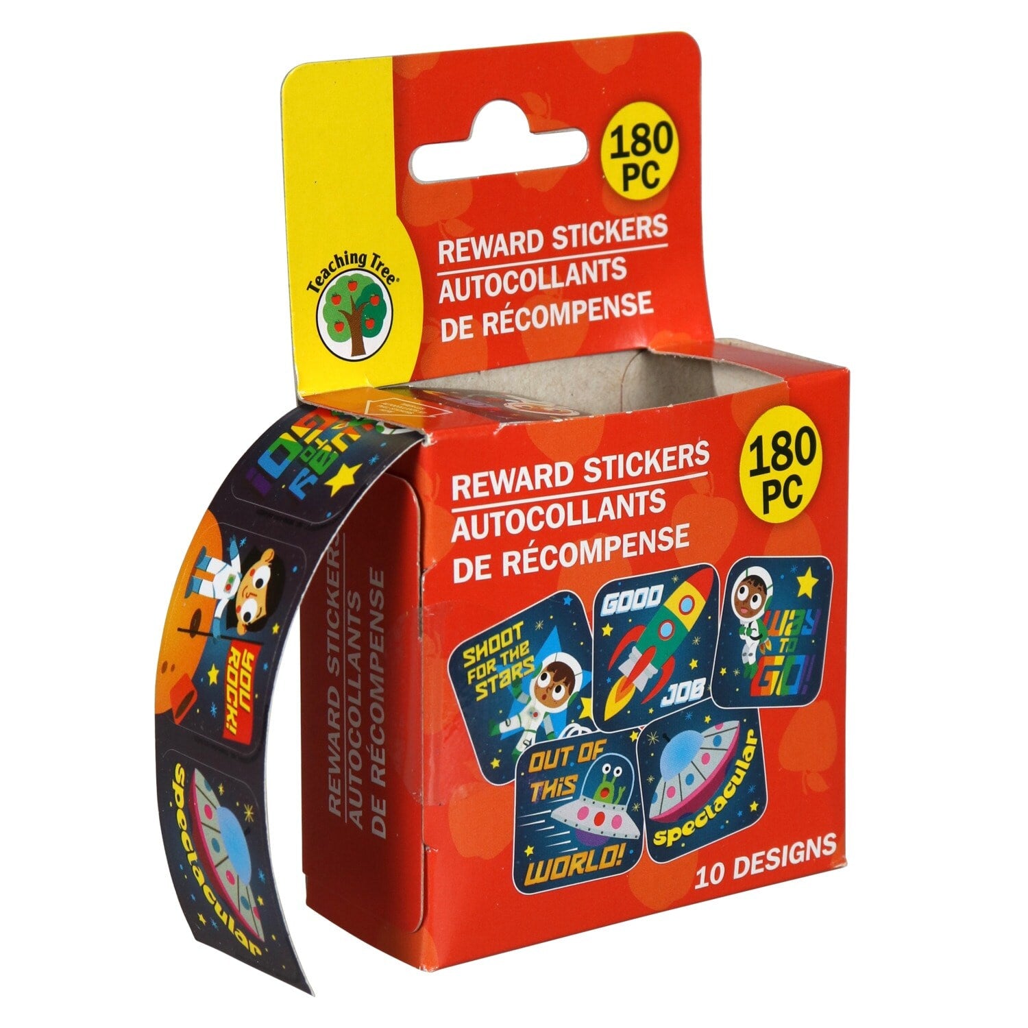 Teaching Tree Motivational Stickers, 180-ct. Rolls (Pack of 24)