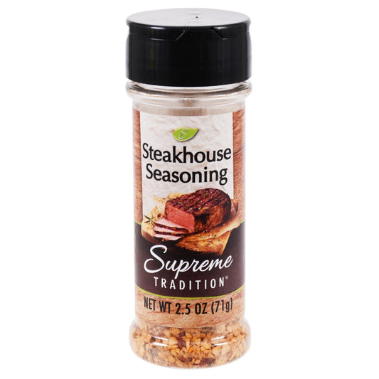 Supreme Tradition Steakhouse Seasoning, 2.5 oz. Containers (Pack of 12)