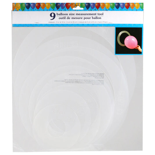 Balloon Size Measurement Tools, 9-ct. Packs (Pack of 36)