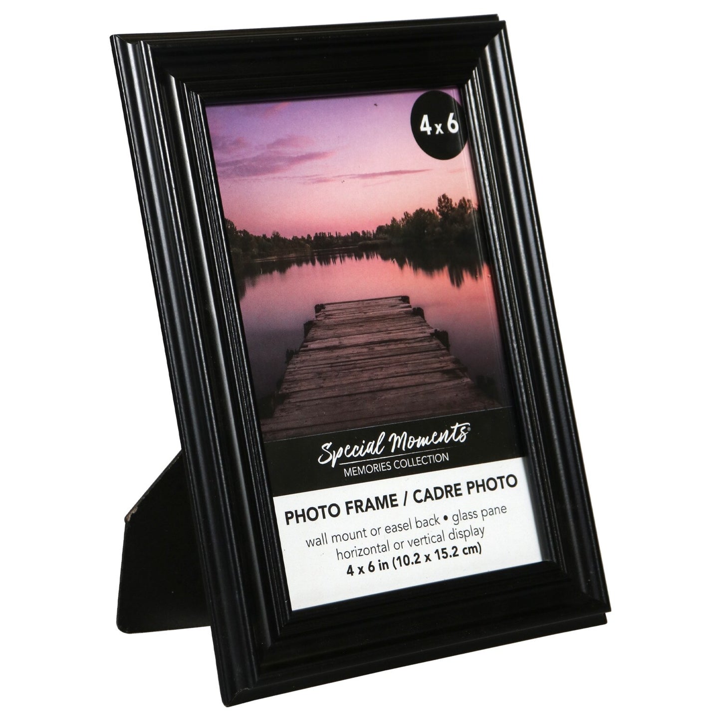 Special Grooved Black Plastic Photo Frames, 4x6" (Pack of 15)