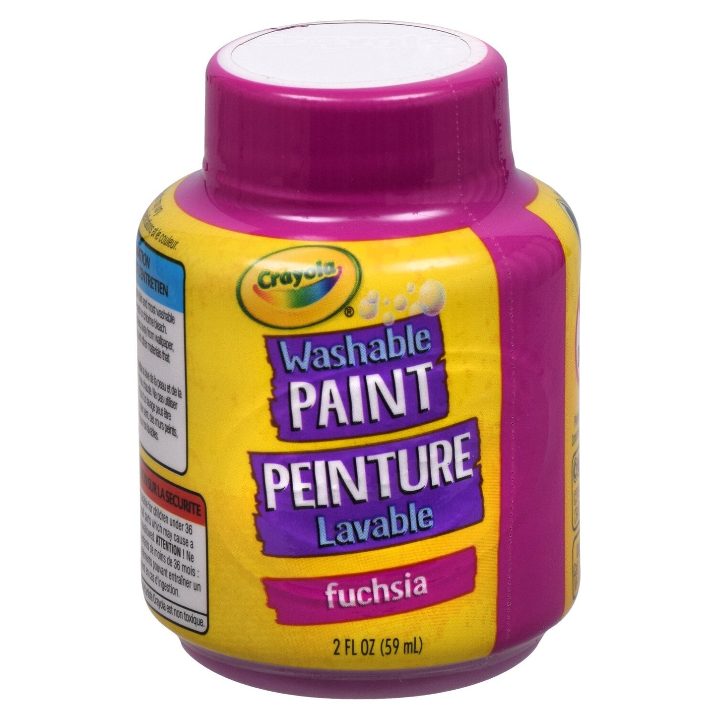 Crayola Fuchsia Colored Washable Paint, 2 fl.oz. Jars (Pack of 12)