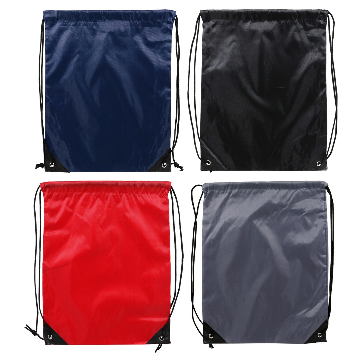 Solid Color Drawstring Bags, 17x13-in. (Pack of 4)