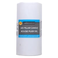 Luminescence White LED Pillar Candles, 5x2.5-in. (Pack of 4)