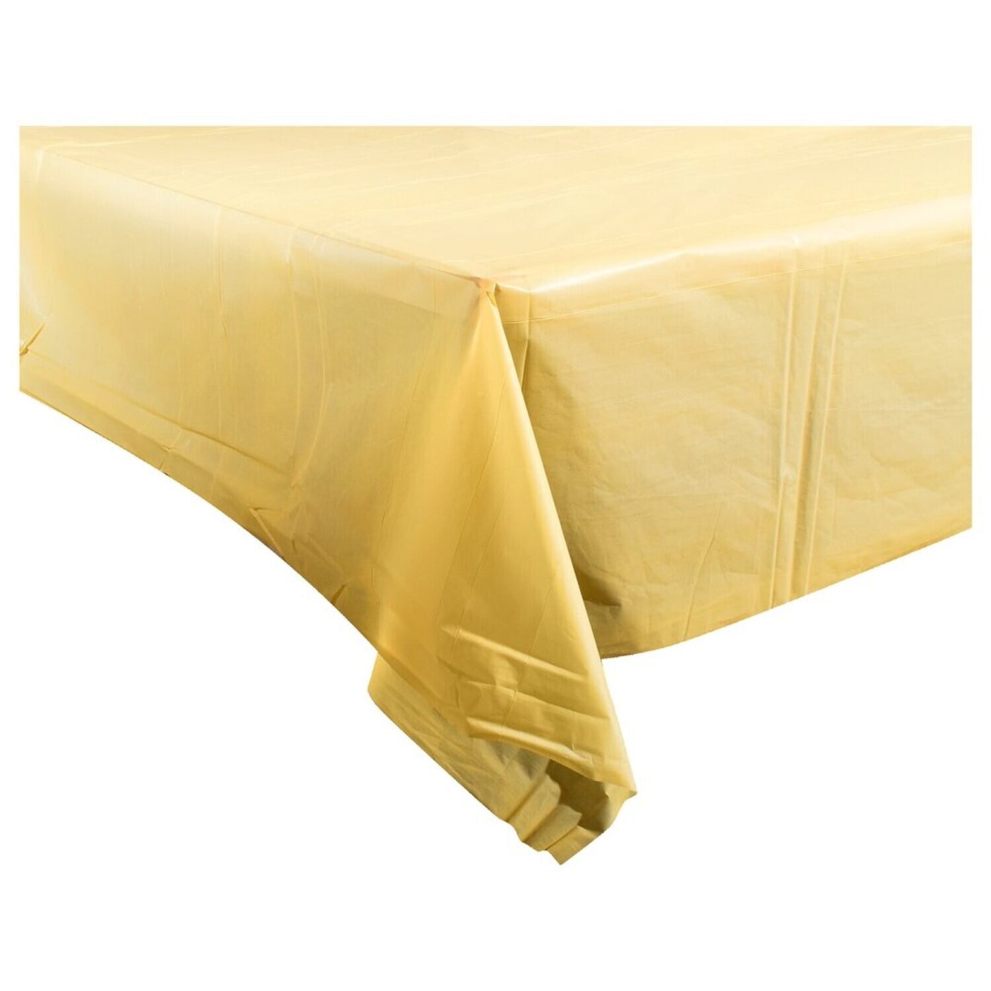 Yellow Plastic Table Covers, 54x108" (Pack of 4)