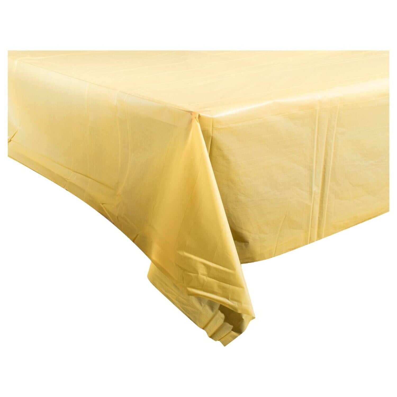 Yellow Plastic Table Covers, 54x108" (Pack of 4)