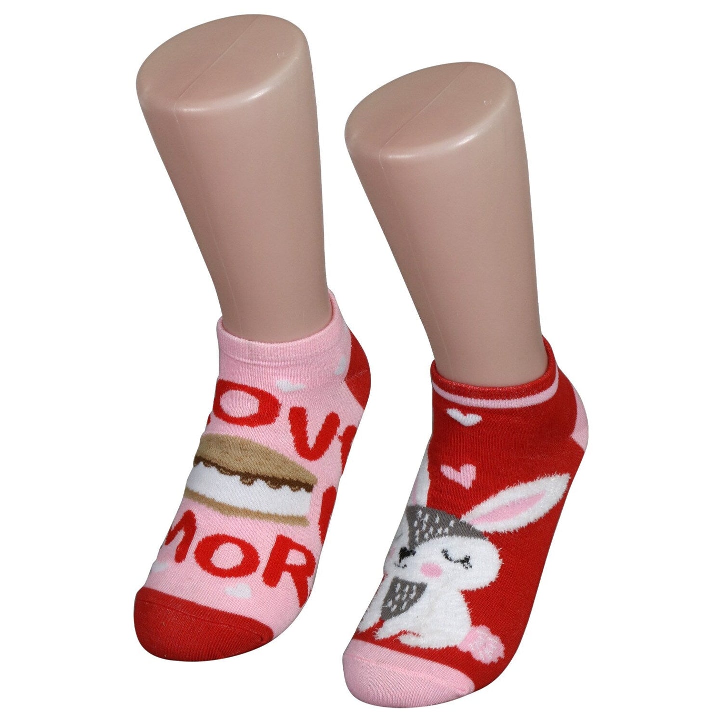 Ladies Crew and No Show Valentines Day Socks (Pack of 36)