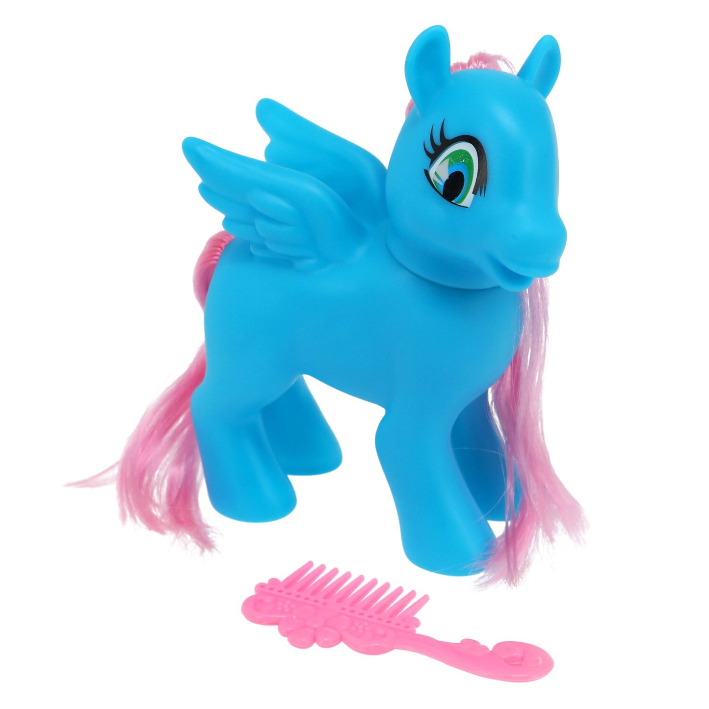 Bright Plastic Winged Ponies with Combs, 4.5x3.75x1.5 in. (Pack of 36)