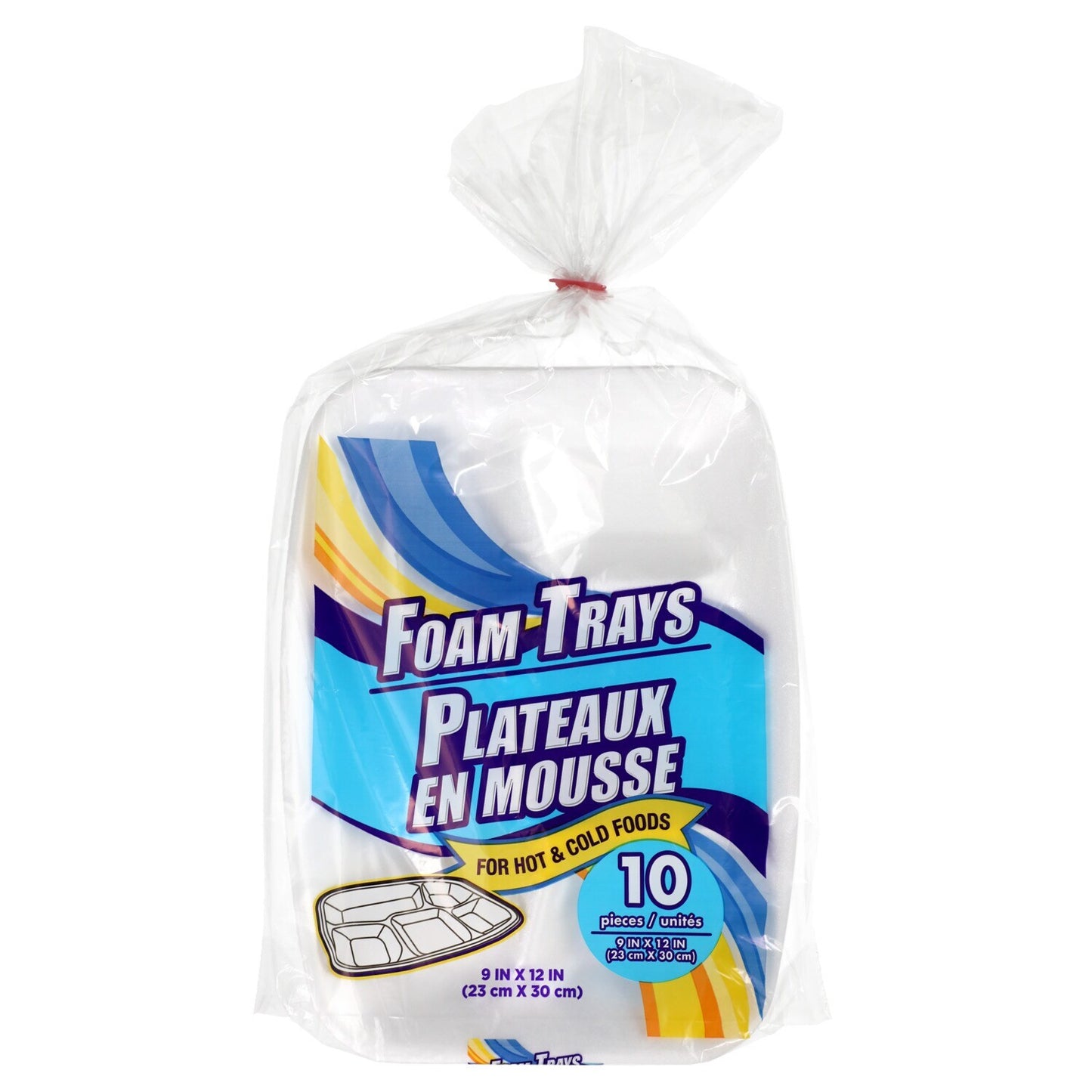 9x12-in. Foam Compartment Trays, 10-ct. Packs (Pack of 24)