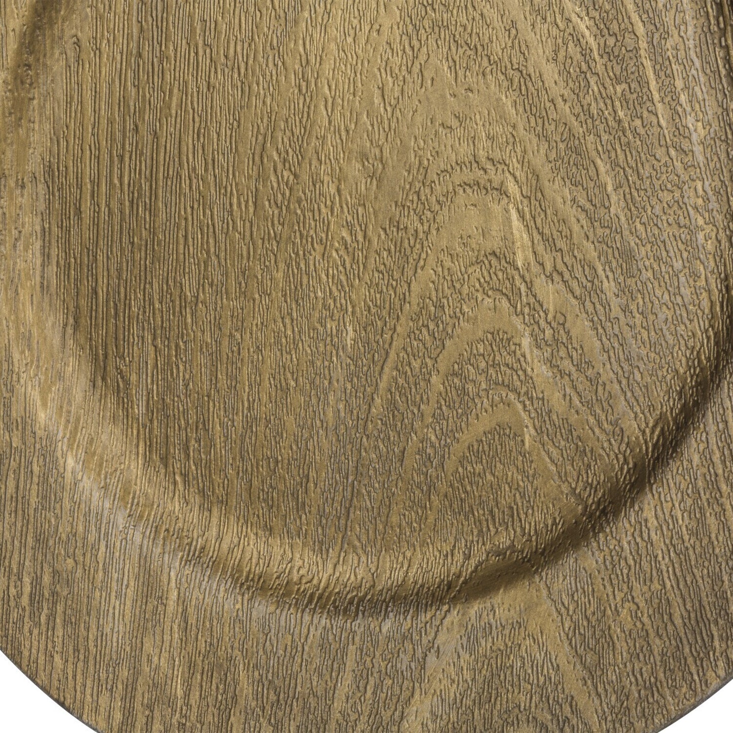 Gold Faux Wood Plastic Charger Plates, 13 in. (Pack of 12)