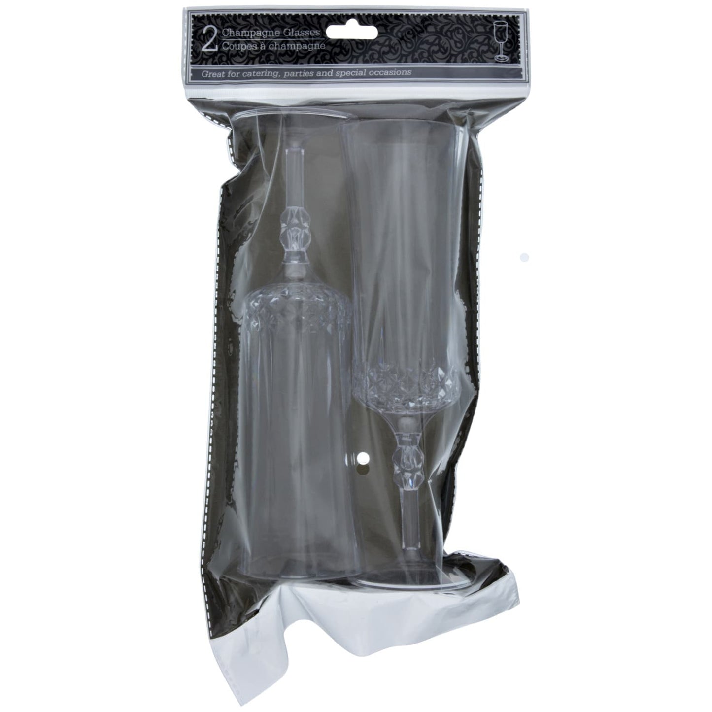 Plastic Short-Stem Champagne Flutes, 2-ct. Packs (Pack of 36)