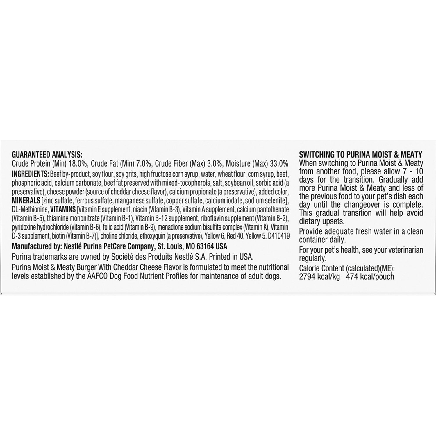 Purina Moist and Meaty Cheddar Cheese Flavored Burgers, 12-oz. (Pack of 6)