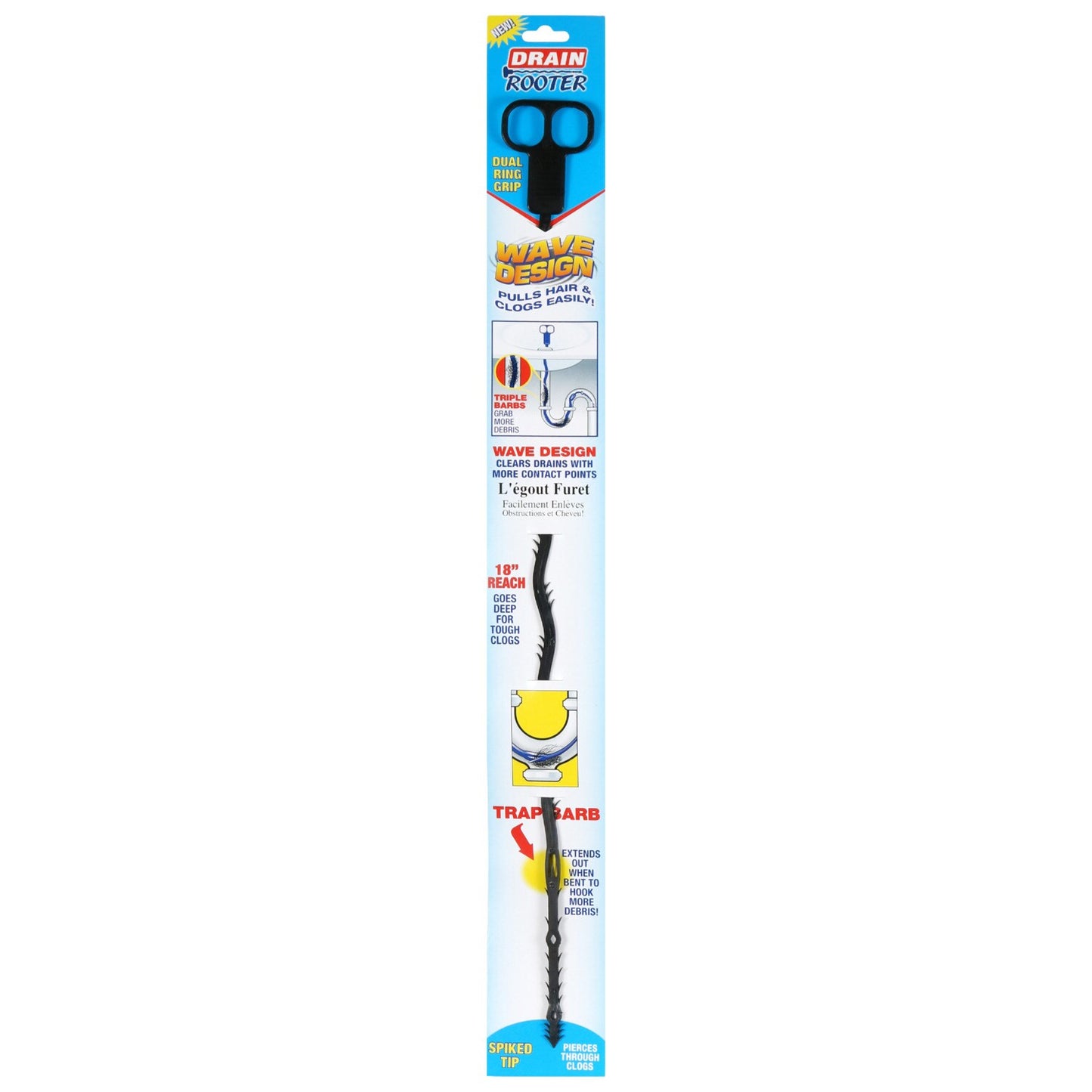 Drain Rooter Plastic Drain Snakes (Pack of 24)