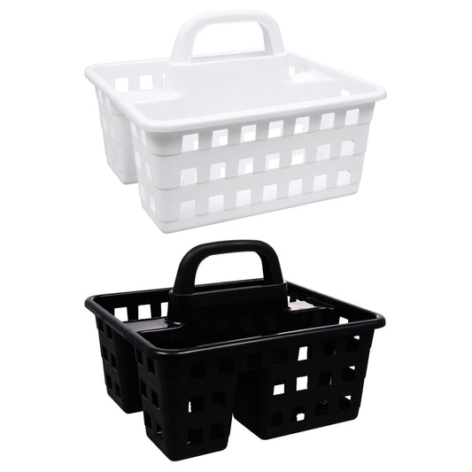 Divided 3-Compartment Plastic Caddies, 10x8.75x7.5 in. (Pack of 24)