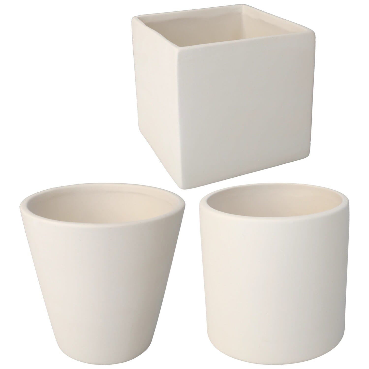 Crafter's Square Ceramic Planters, 5x5-in. Pack of = 12
