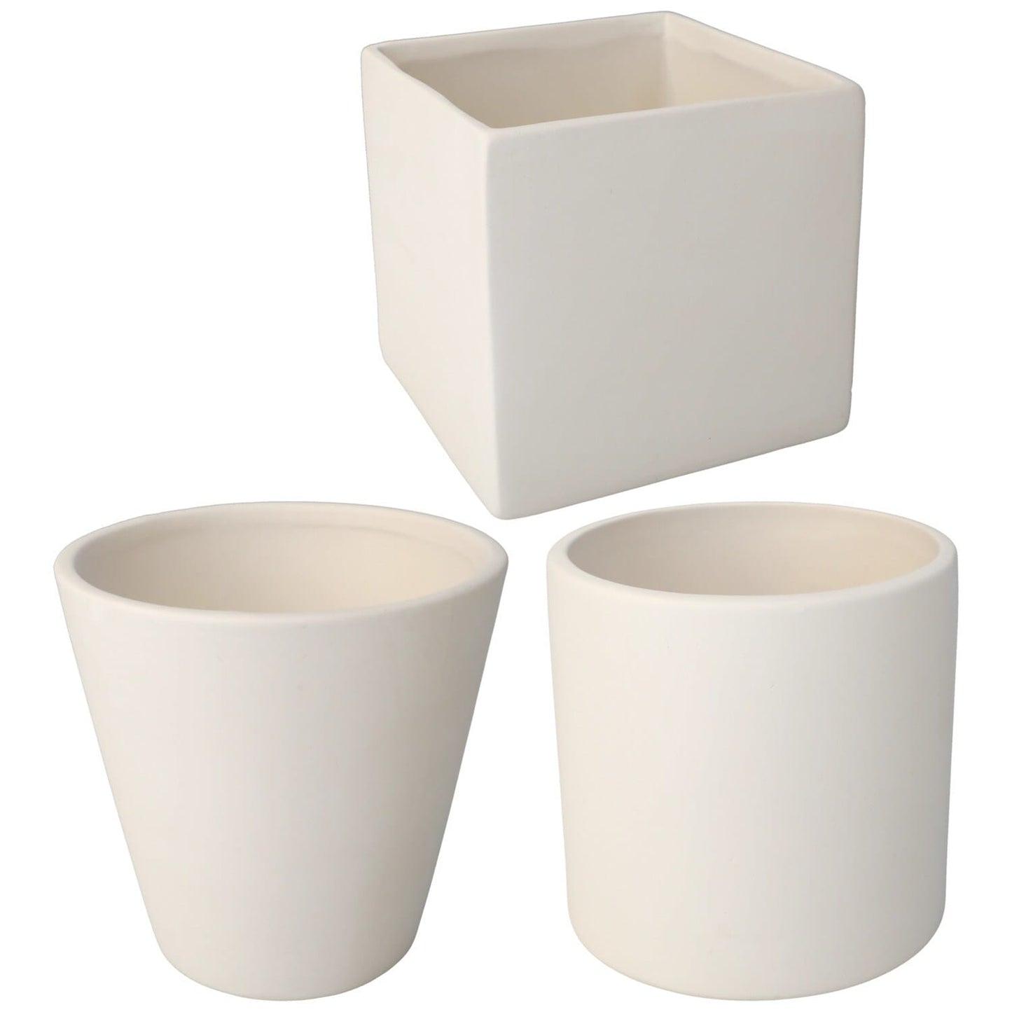 Crafter's Square Ceramic Planters, 5x5-in. Pack of = 12