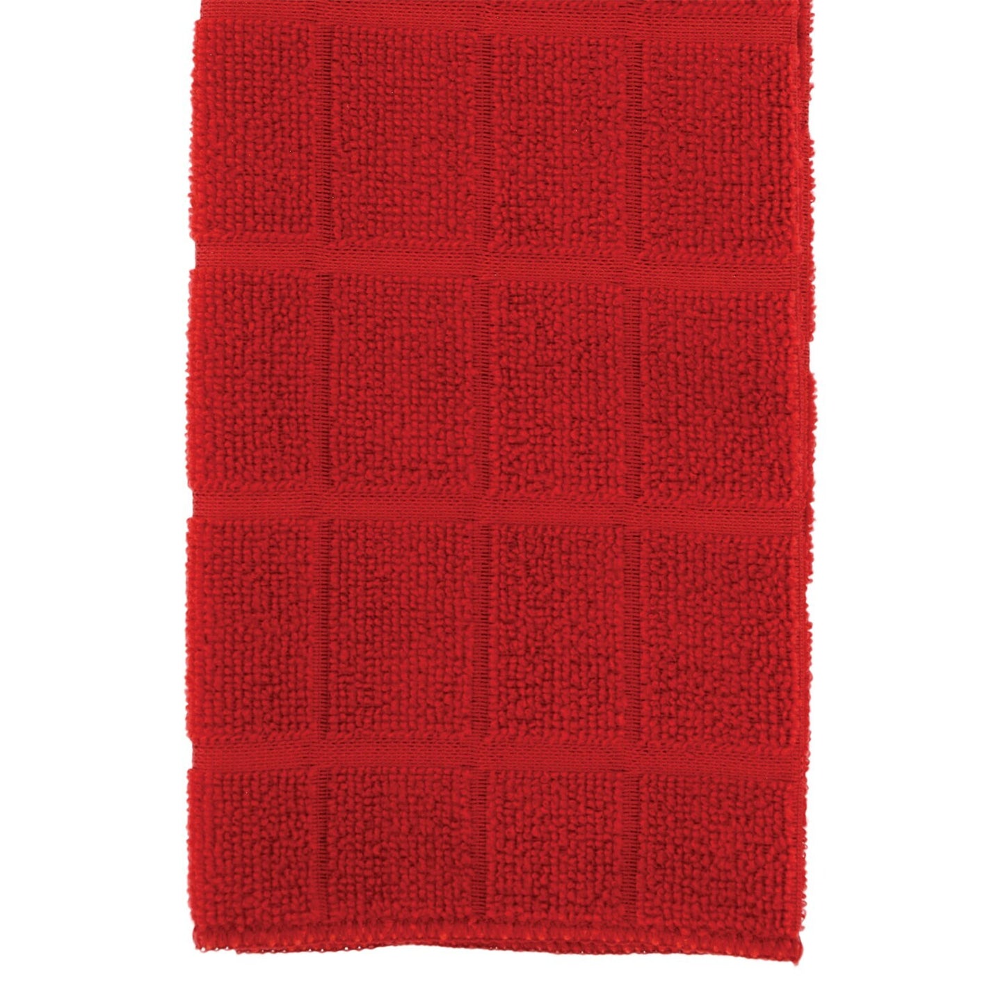 Red Windowpane Pattern Kitchen Towels, 15x25 in. (Pack of 24)