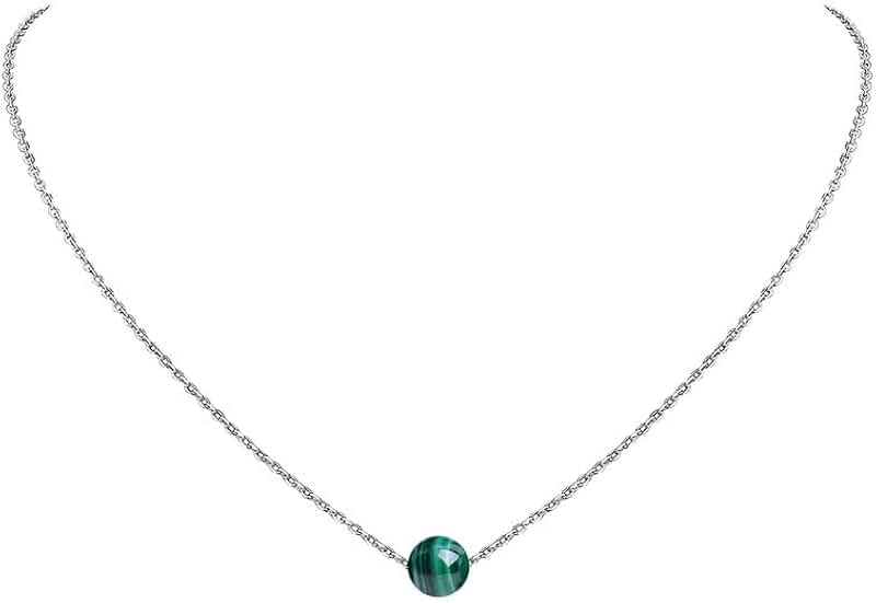 Real Crystal Pendant Necklace with Sterling Silver Chain