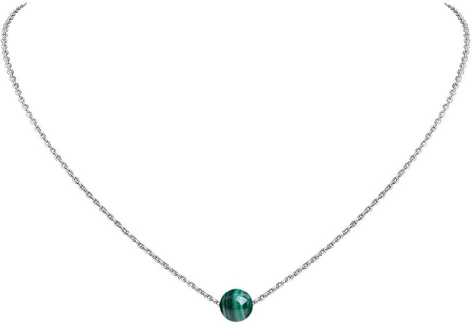 Real Crystal Pendant Necklace with Sterling Silver Chain
