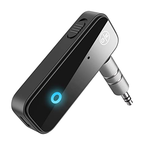 (Upgraded) Bluetooth AUX Adpater for Car, Bluetooth Transmitter and Receiver, 3.5mm Aux Bluetooth Car Adapter, Wireless Audio Receiver for Car Stereo/Home Stereo/Headphones/Speaker/Laptop/TV
