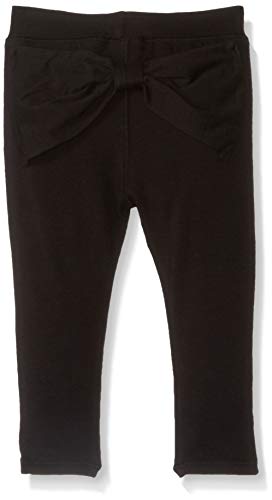 Baby Girls' Mini Bow Legging, Black, 3-6m
