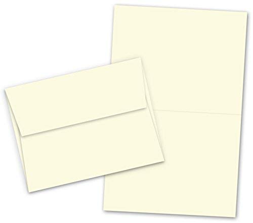 Heavyweight Cream Fold-Over Greeting Card Set, 50 Pieces