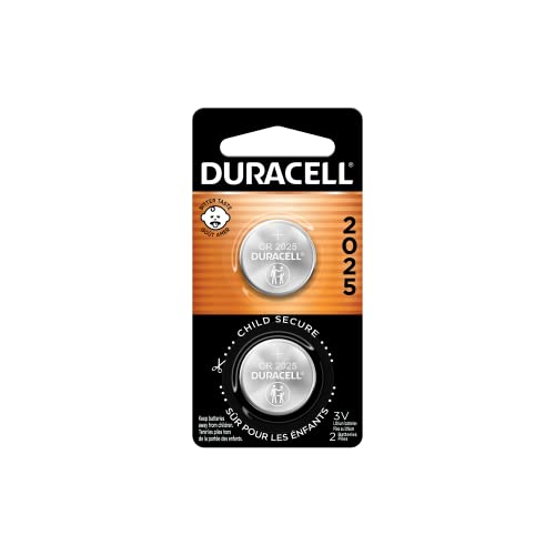 CR2025 3V Lithium Battery, Bitter Coating Discourages Swallowing, Lithium Coin Battery for Key Fob, Car Remote, Glucose Monitor, CR Lithium 3 Volt Cell, 2 Count (Pack of 1)